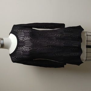 Sioni Studio Open Knit Black Sweater S